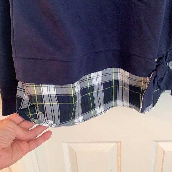 IZOD Women's Long Sleeve Tie-Front Sweatshirt - Picture 2 of 9